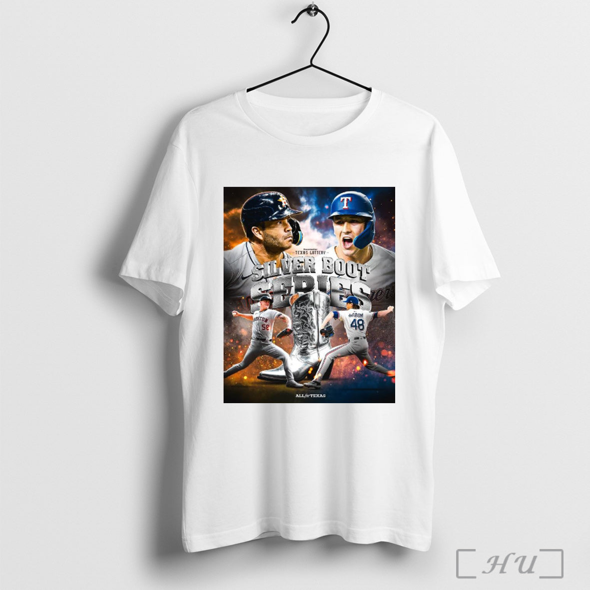Officials Presented By Texas Lottery Silver Boot - Adult & Kids T-Shirts, Sweatshirts & Hoodies apparel design preview 1