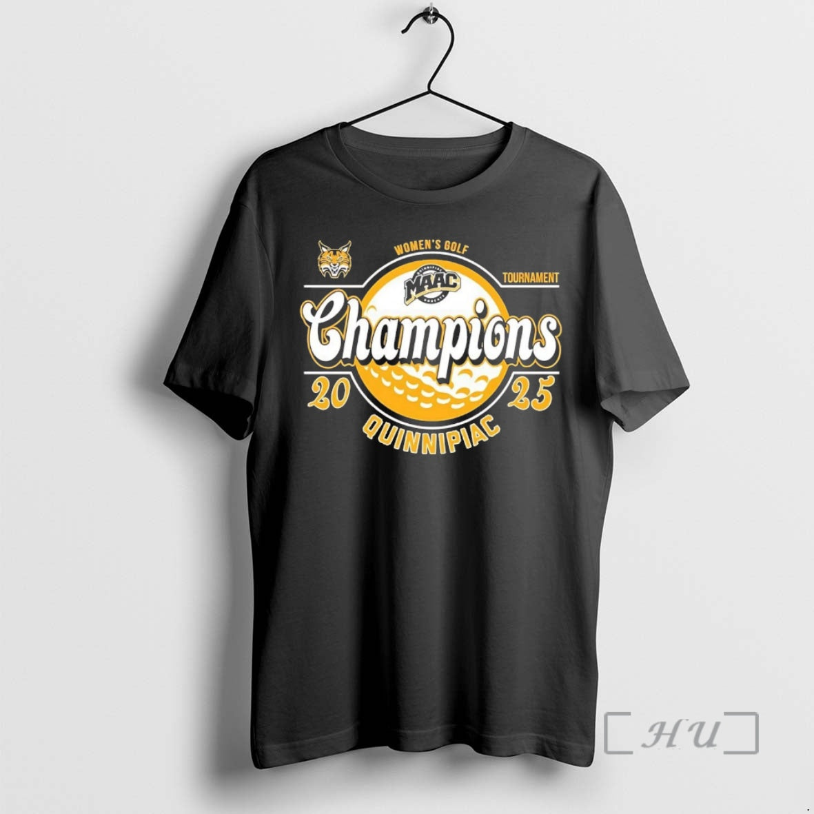 Officials Quinnipiac Bobcats Womens Golf 2025 Maac - Adult & Kids T-Shirts, Sweatshirts & Hoodies apparel design preview 1