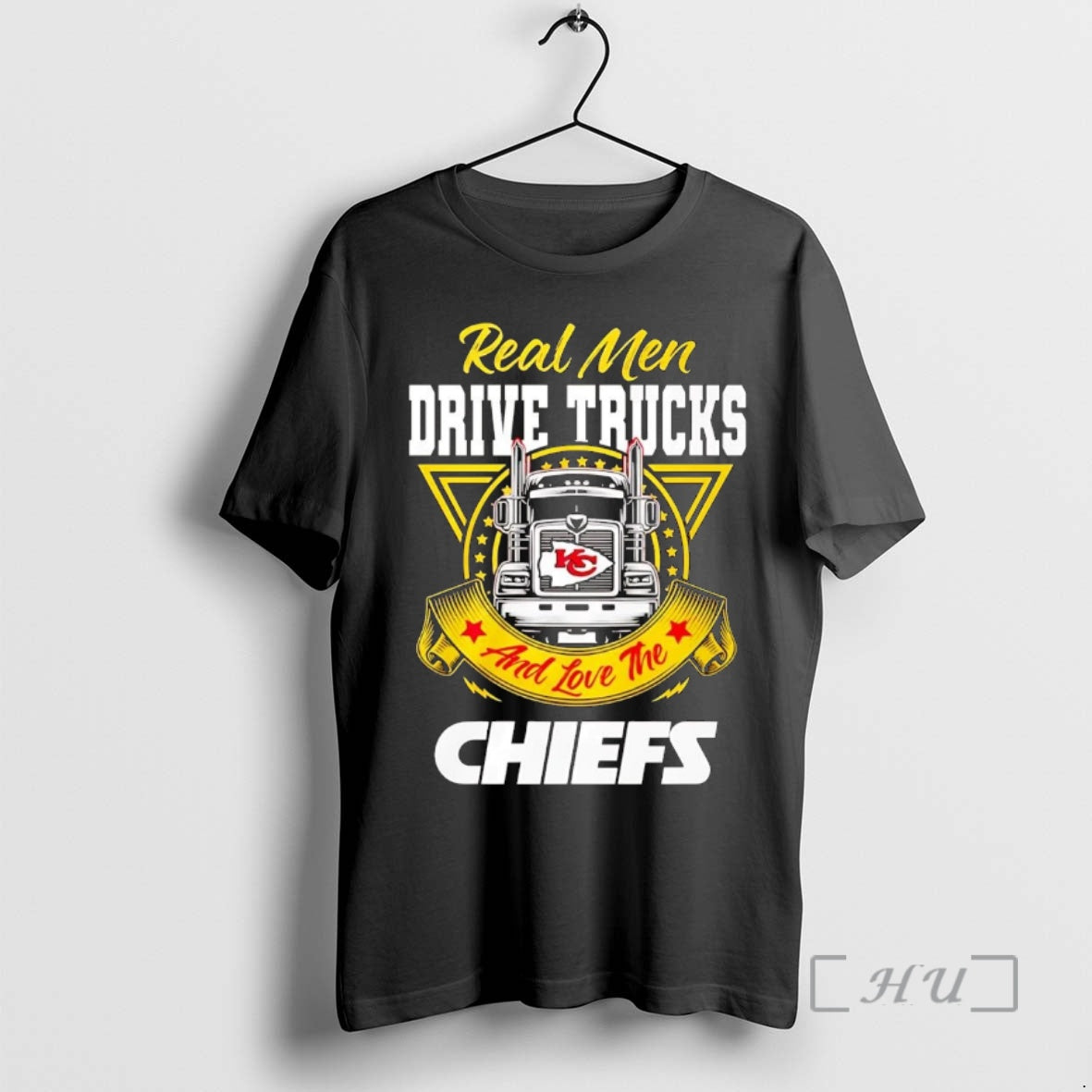 Officials Real Men Drive Trucks And Love The Chiefs - Adult & Kids T-Shirts, Sweatshirts & Hoodies apparel design preview 1