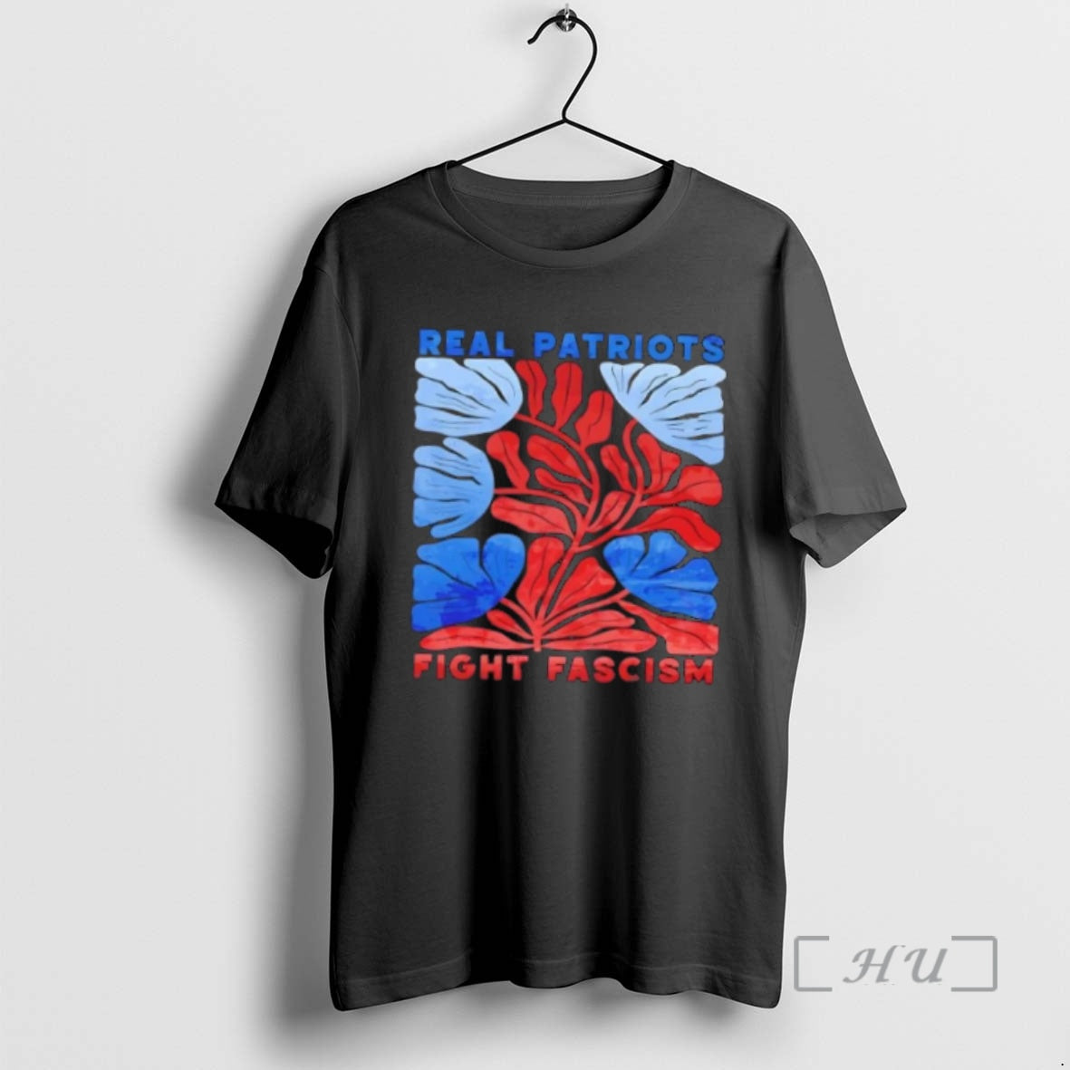 Officials Real Patriots Fight Fascism Floral - Adult & Kids T-Shirts, Sweatshirts & Hoodies apparel design preview 1