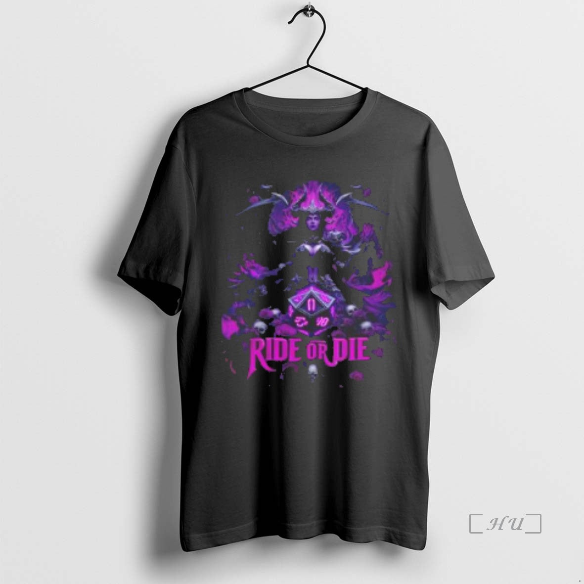 Officials Ride Or Die Demoness Skull Dnd Gaming - Adult & Kids T-Shirts, Sweatshirts & Hoodies apparel design preview 1