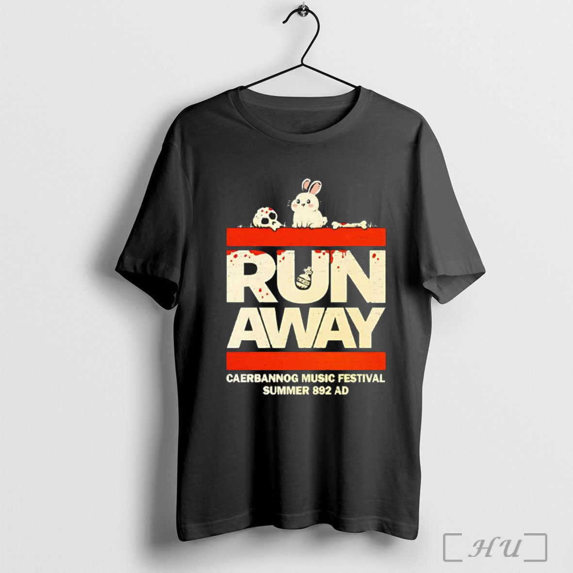 Officials Run Away Rabbit Of Caerbannog Music - Adult & Kids T-Shirts, Sweatshirts & Hoodies apparel design preview 1