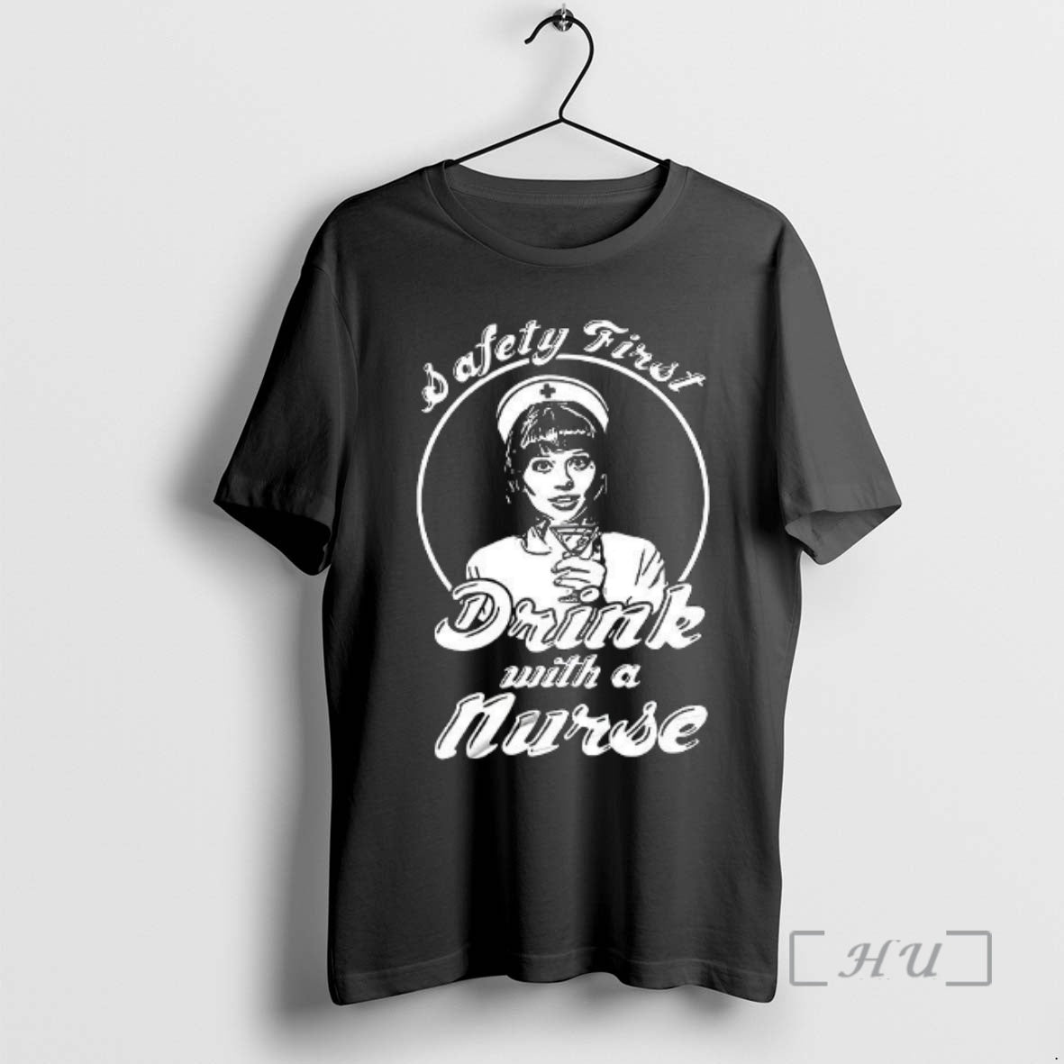 Officials Safety First Drink With A Nurse - Adult & Kids T-Shirts, Sweatshirts & Hoodies apparel design preview 1