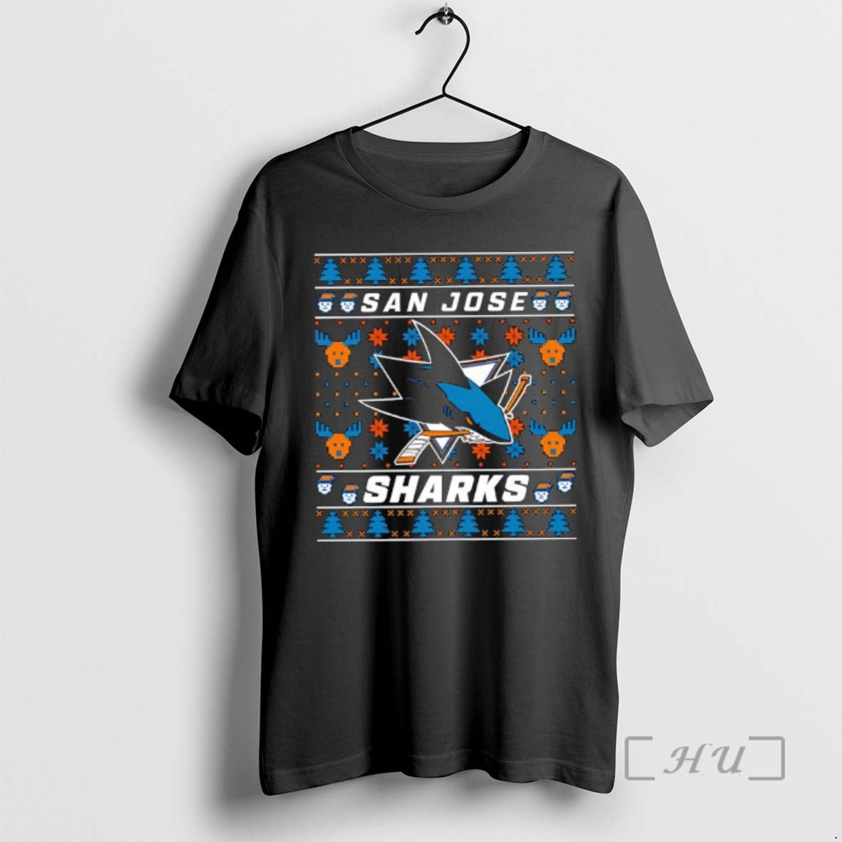 Officials San Jose Sharks 2025 Holiday Ugly Christmas - Adult & Kids T-Shirts, Sweatshirts & Hoodies apparel design preview 1