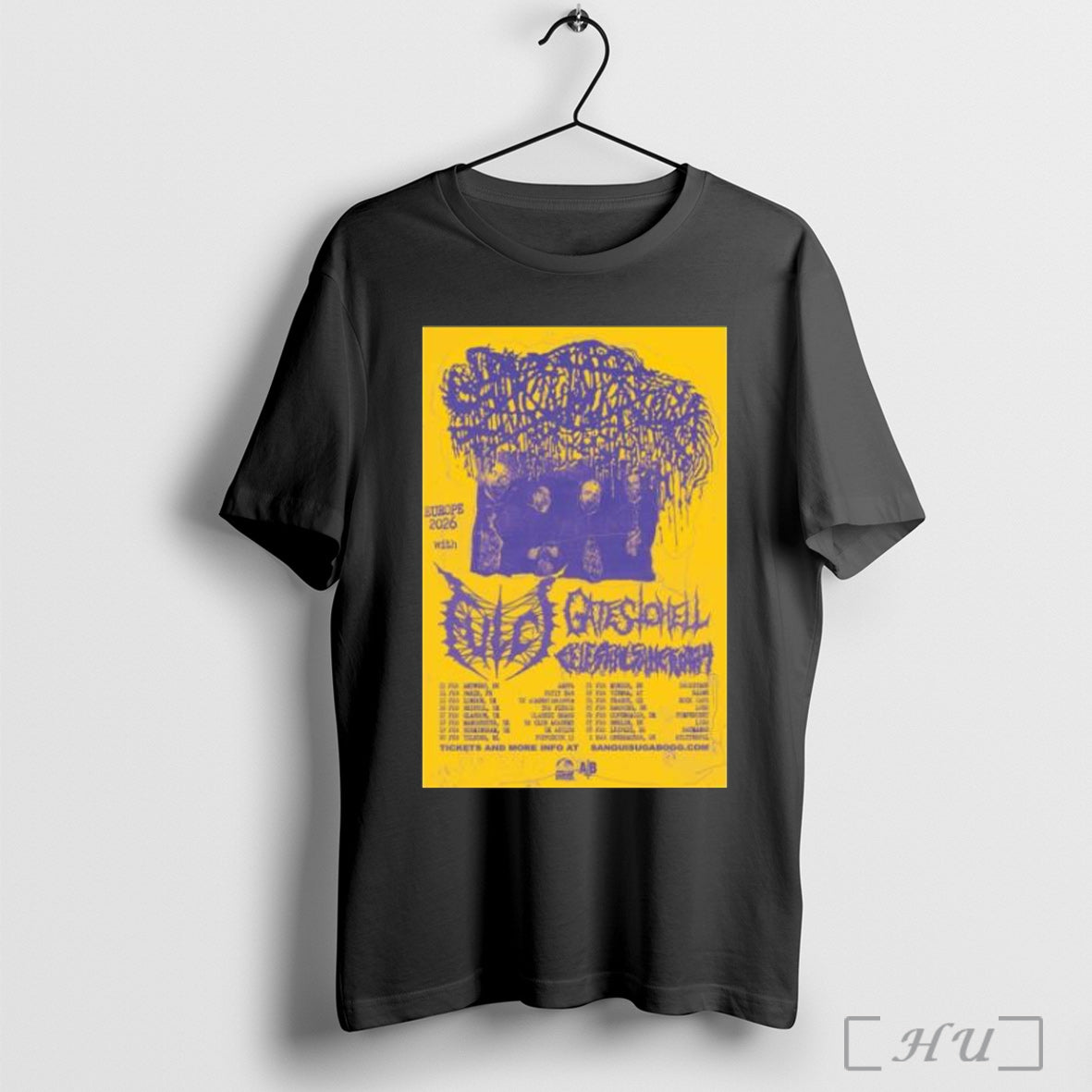 Officials Sanguisugabogg Europe Tour 2026 - Adult & Kids T-Shirts, Sweatshirts & Hoodies apparel design preview 1