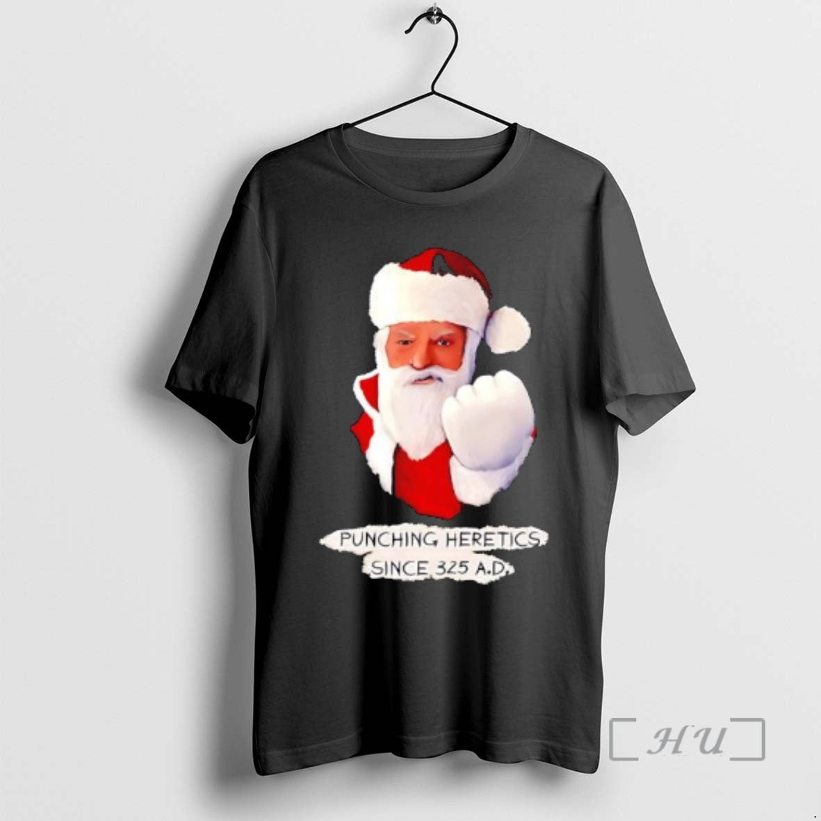 Officials Santa Claus Punching Heretics Since 325 A - Adult & Kids T-Shirts, Sweatshirts & Hoodies apparel design preview 1