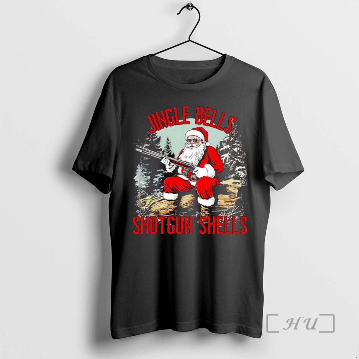 Officials Santa Jingle Bells Shotgun Shells Christmas - Adult & Kids T-Shirts, Sweatshirts & Hoodies apparel design preview 1