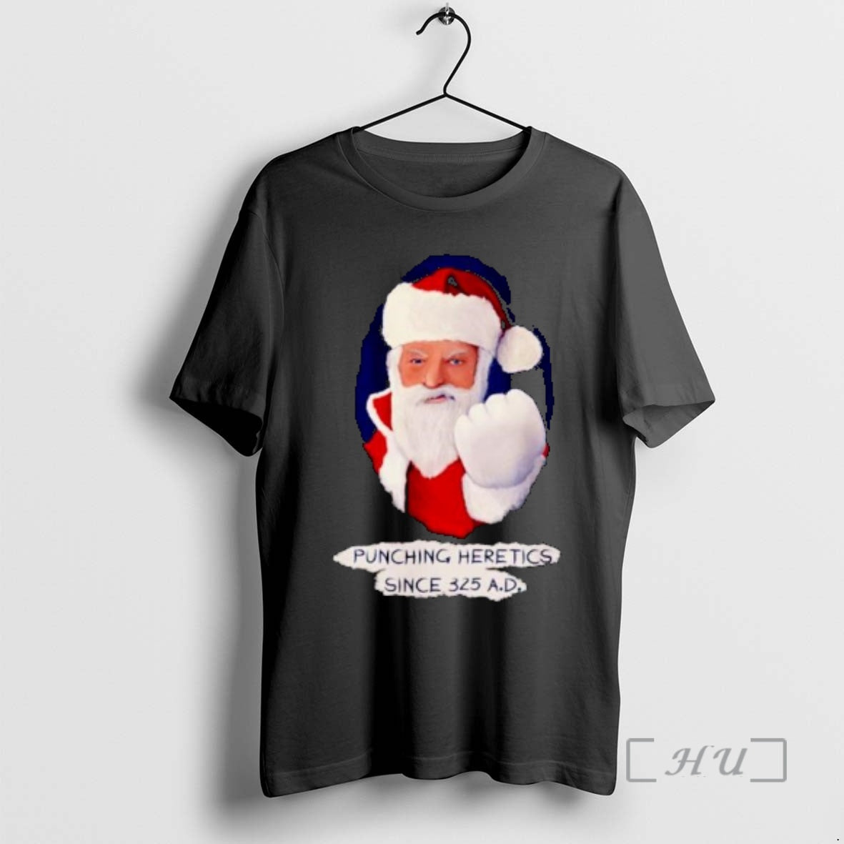 Officials Santa Punching Heretics Since 325 Ad - Adult & Kids T-Shirts, Sweatshirts & Hoodies apparel design preview 1