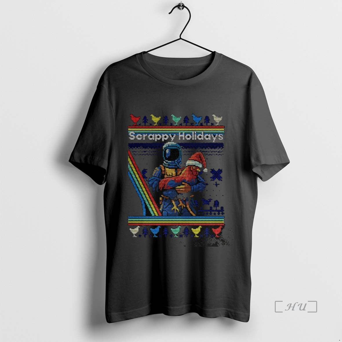 Officials Scrappy Holidays Pixel Art Ugly Christmas - Adult & Kids T-Shirts, Sweatshirts & Hoodies apparel design preview 1