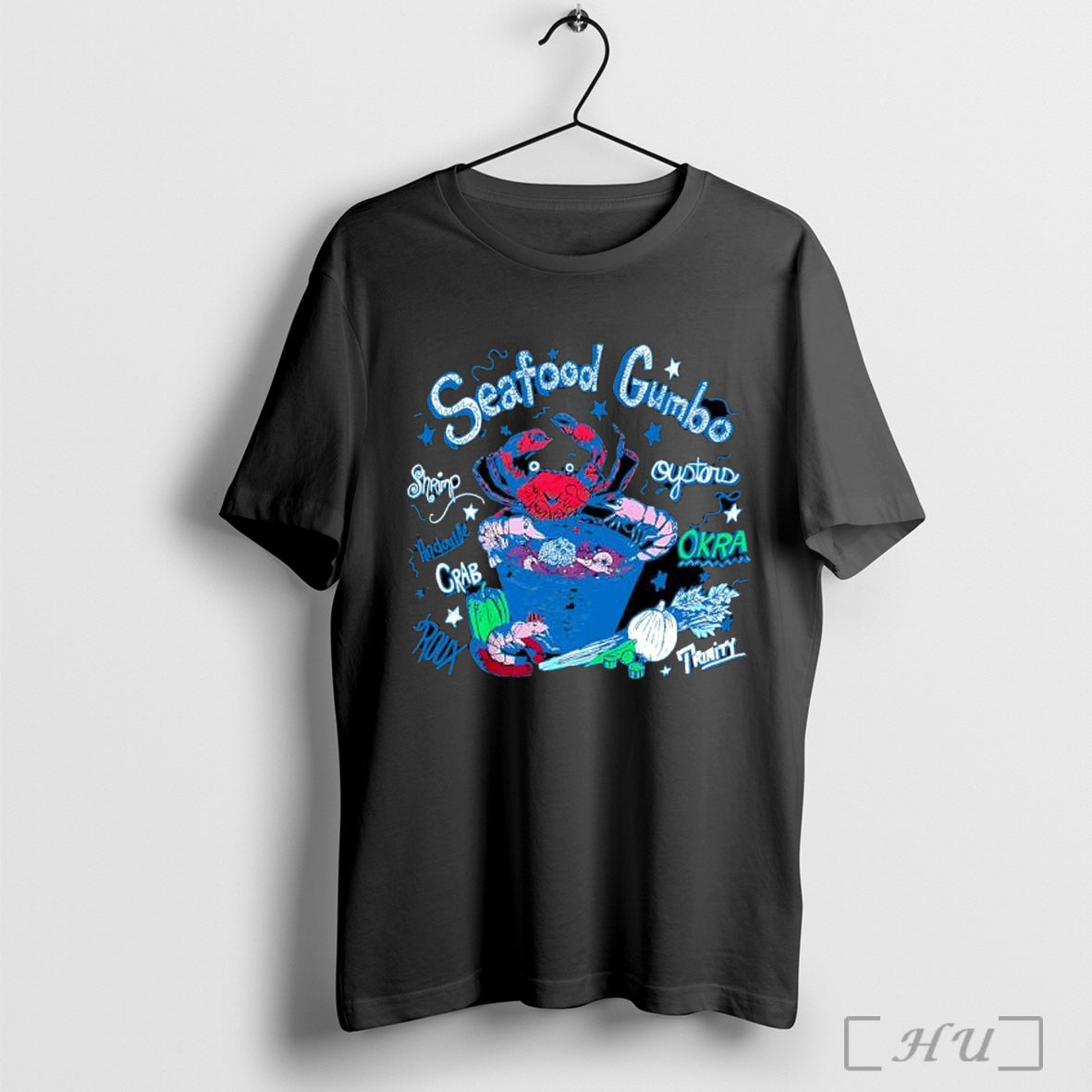 Officials Seafood Gumbo Shrimp Andouille Crab Roux - Adult & Kids T-Shirts, Sweatshirts & Hoodies apparel design preview 1