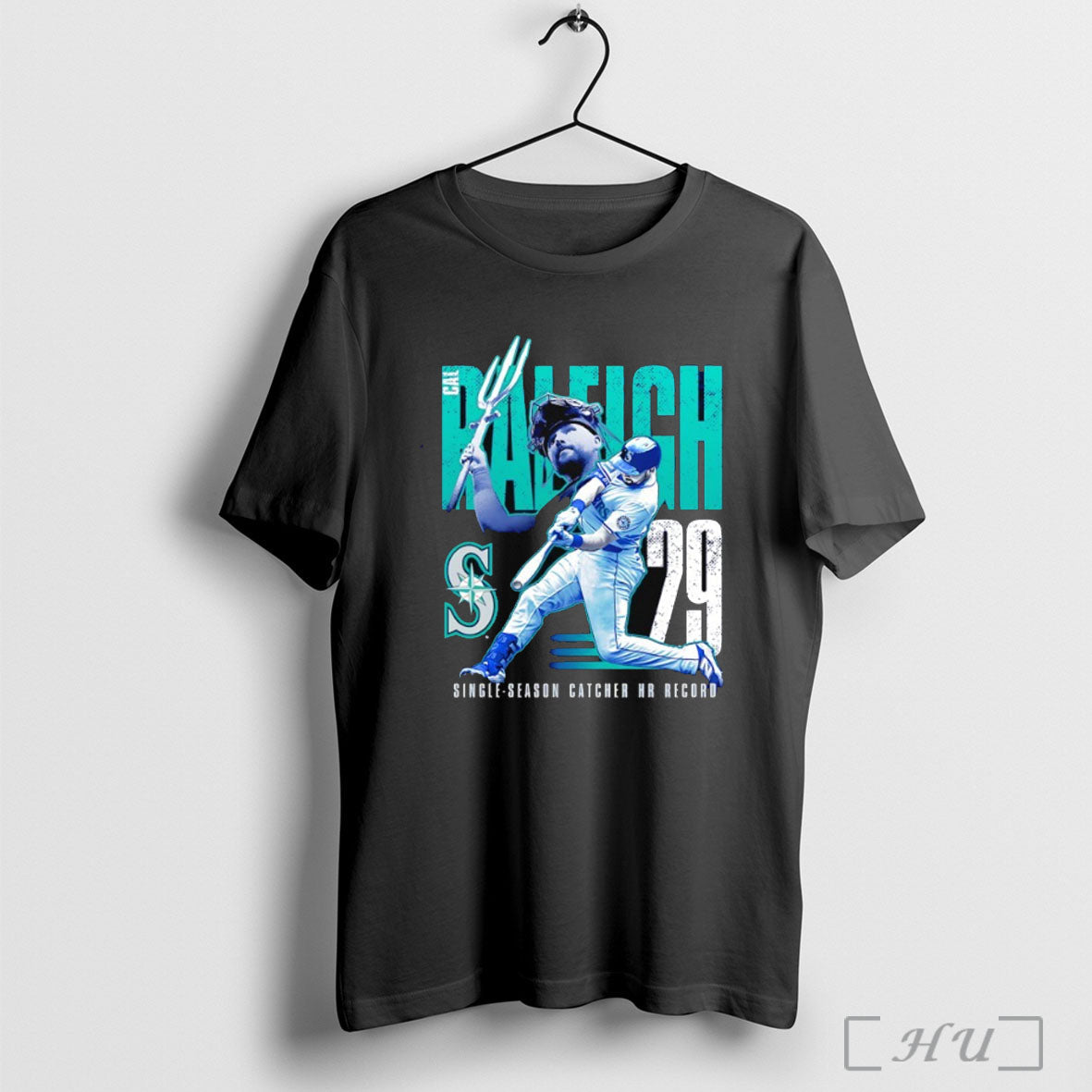 Officials Seattle Mariners Cal Raleigh Single Season - Adult & Kids T-Shirts, Sweatshirts & Hoodies apparel design preview 1