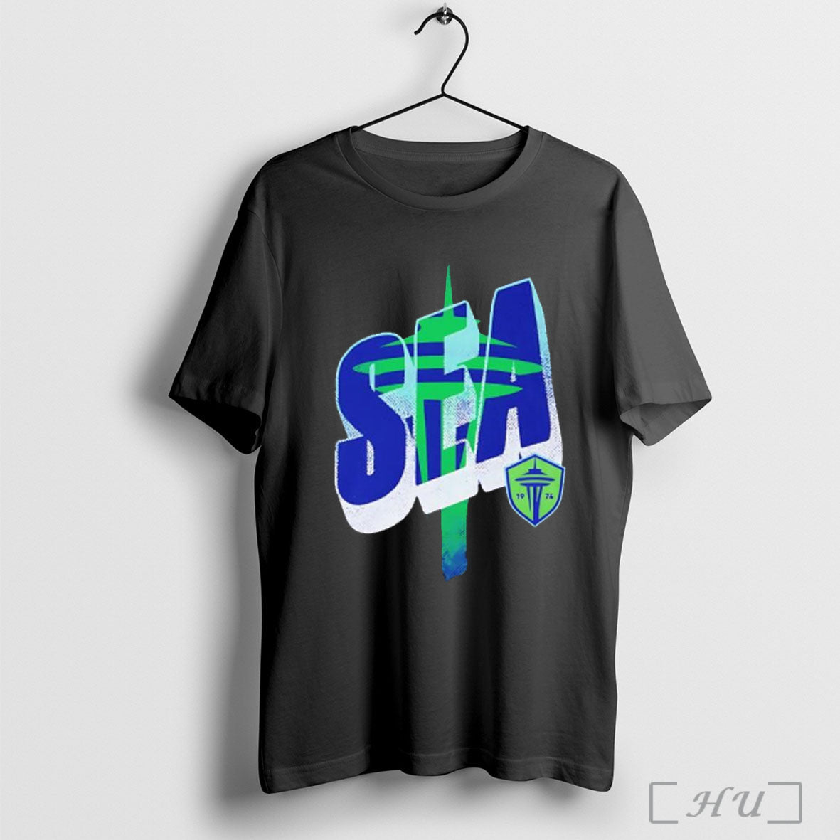 Officials Seattle Sounders Fc Wave Bold Black - Adult & Kids T-Shirts, Sweatshirts & Hoodies apparel design preview 1