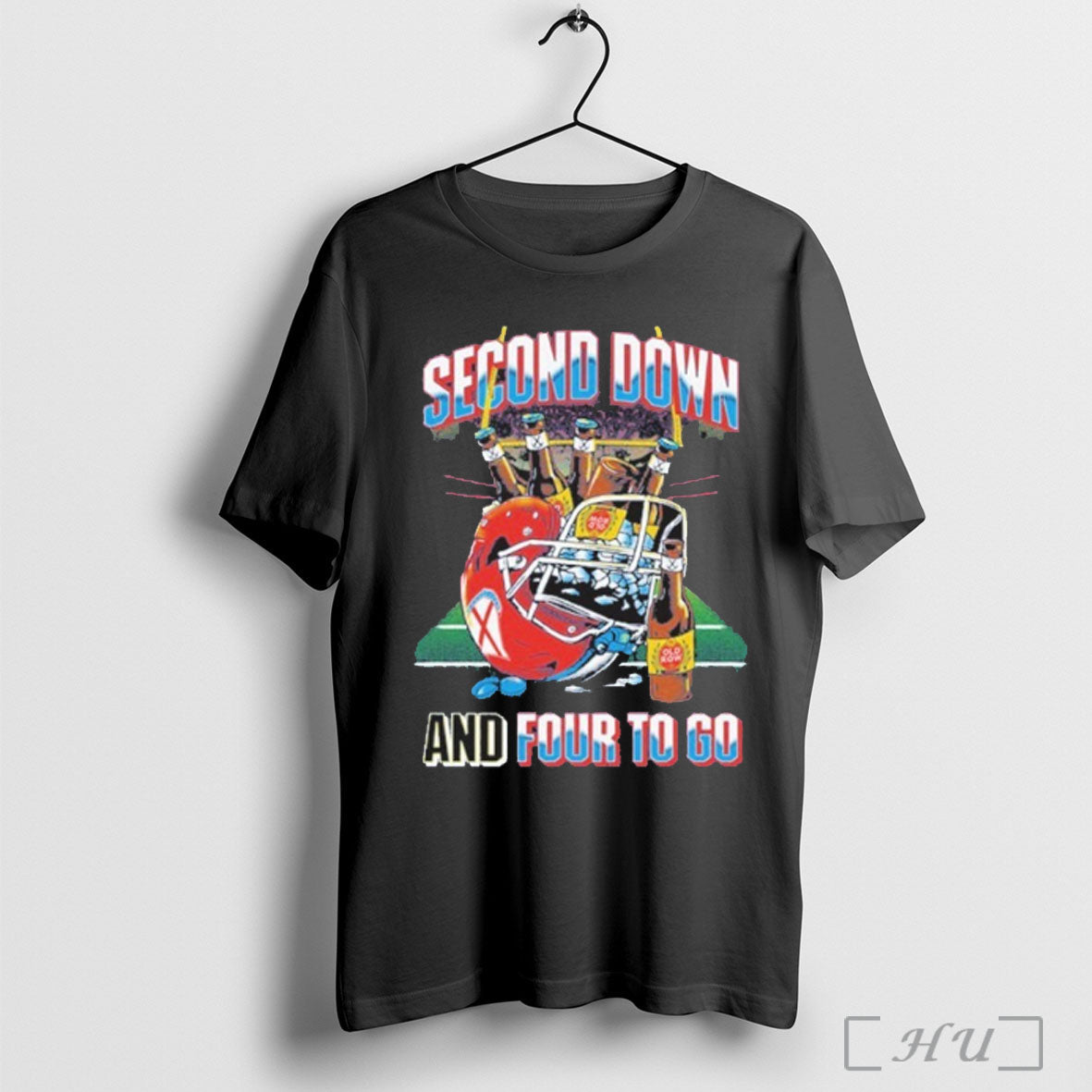 Officials Second Down Beer And Four To Go - Adult & Kids T-Shirts, Sweatshirts & Hoodies apparel design preview 1