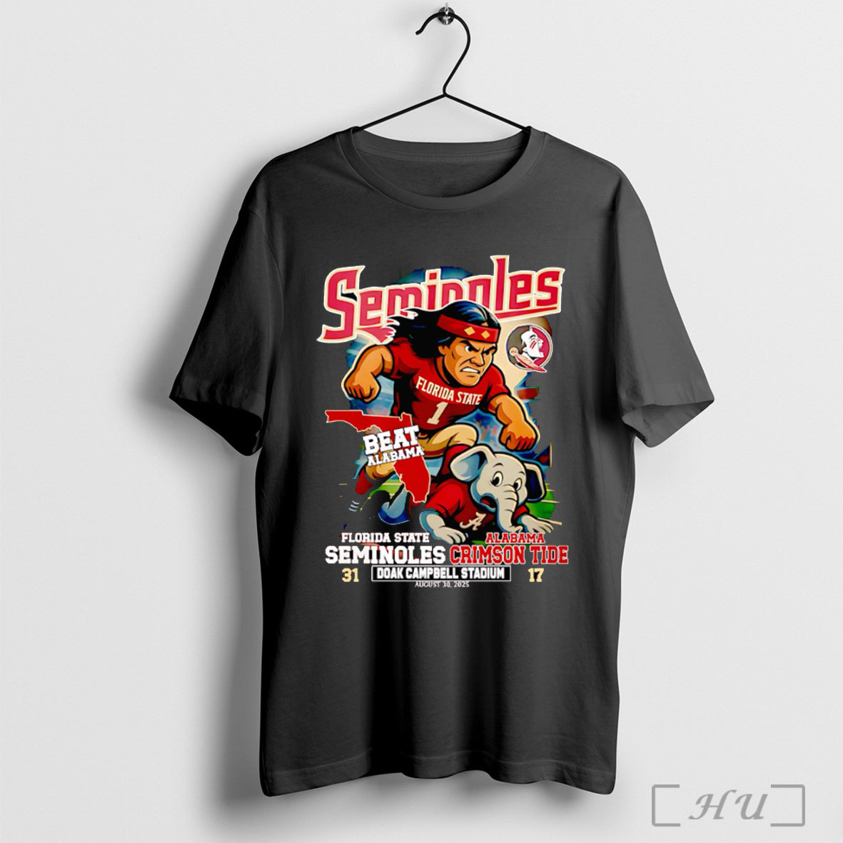 Officials Seminoles Beat Alabama Doak Campbell - Adult & Kids T-Shirts, Sweatshirts & Hoodies apparel design preview 1