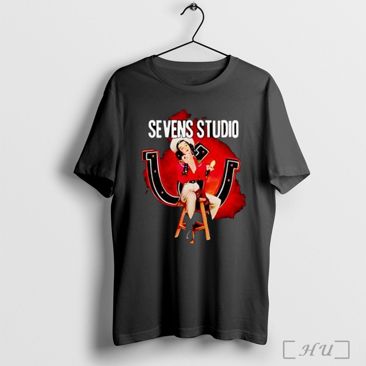 Officials Sevens Studio Cowgirl Pinup Horseshoe - Adult & Kids T-Shirts, Sweatshirts & Hoodies apparel design preview 1
