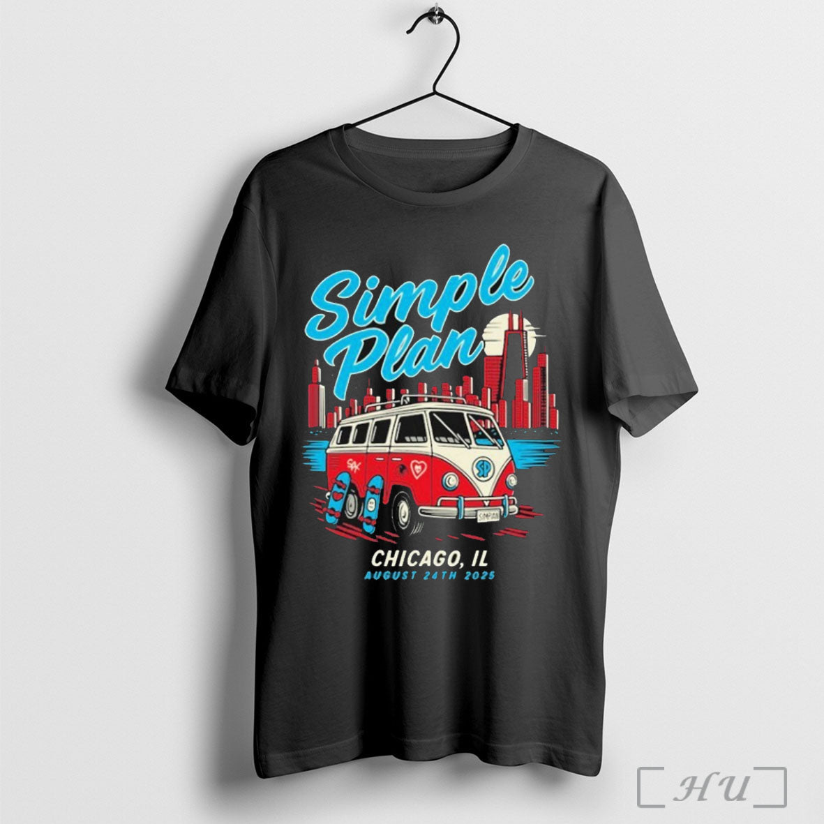 Officials Simple Plan 08 24 2025 Tour Chicago Il - Adult & Kids T-Shirts, Sweatshirts & Hoodies apparel design preview 1