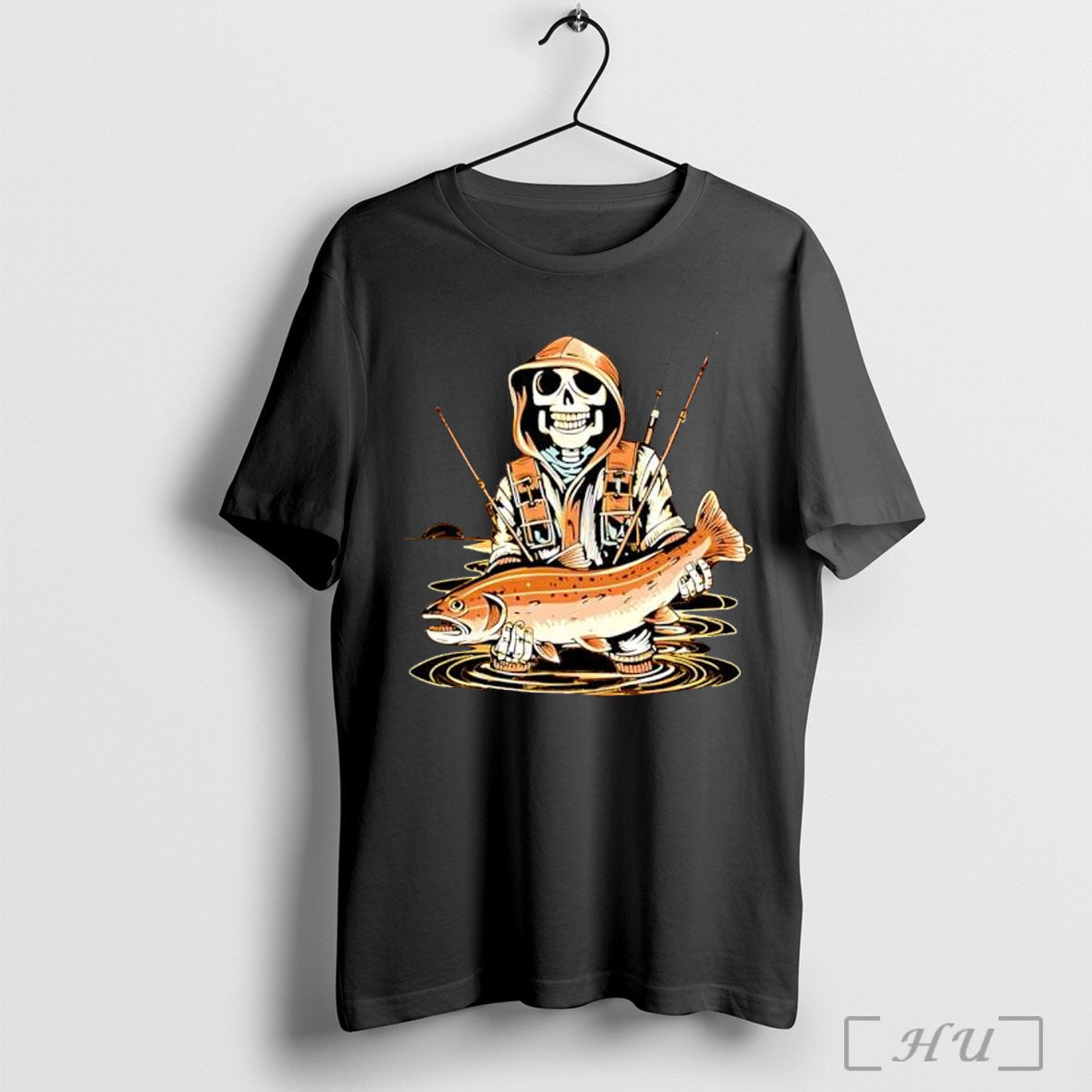 Officials Skeleton Death Fishing 2025 - Adult & Kids T-Shirts, Sweatshirts & Hoodies apparel design preview 1