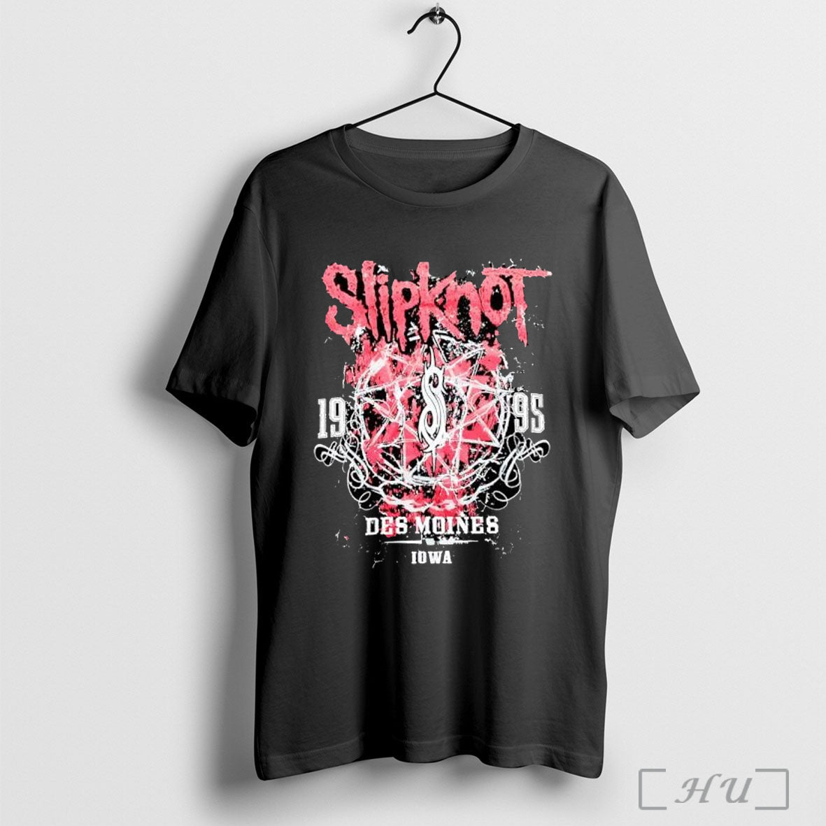 Officials Slipknot 1995 Des Moines Iowa Pentagram - Adult & Kids T-Shirts, Sweatshirts & Hoodies apparel design preview 1
