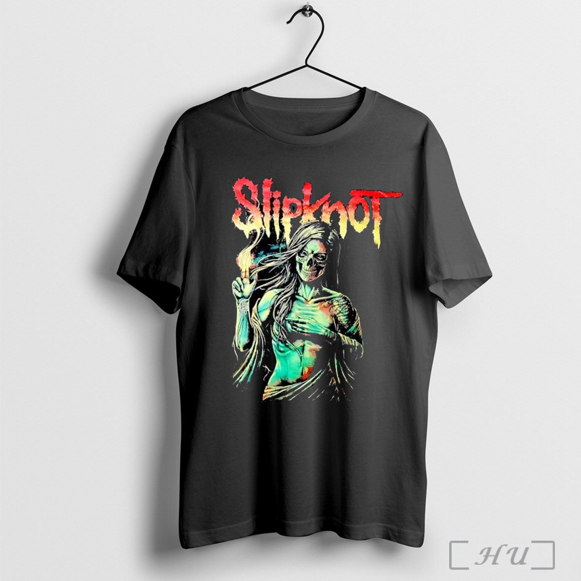 Officials Slipknot Female Skeleton Holding Fire - Adult & Kids T-Shirts, Sweatshirts & Hoodies apparel design preview 1