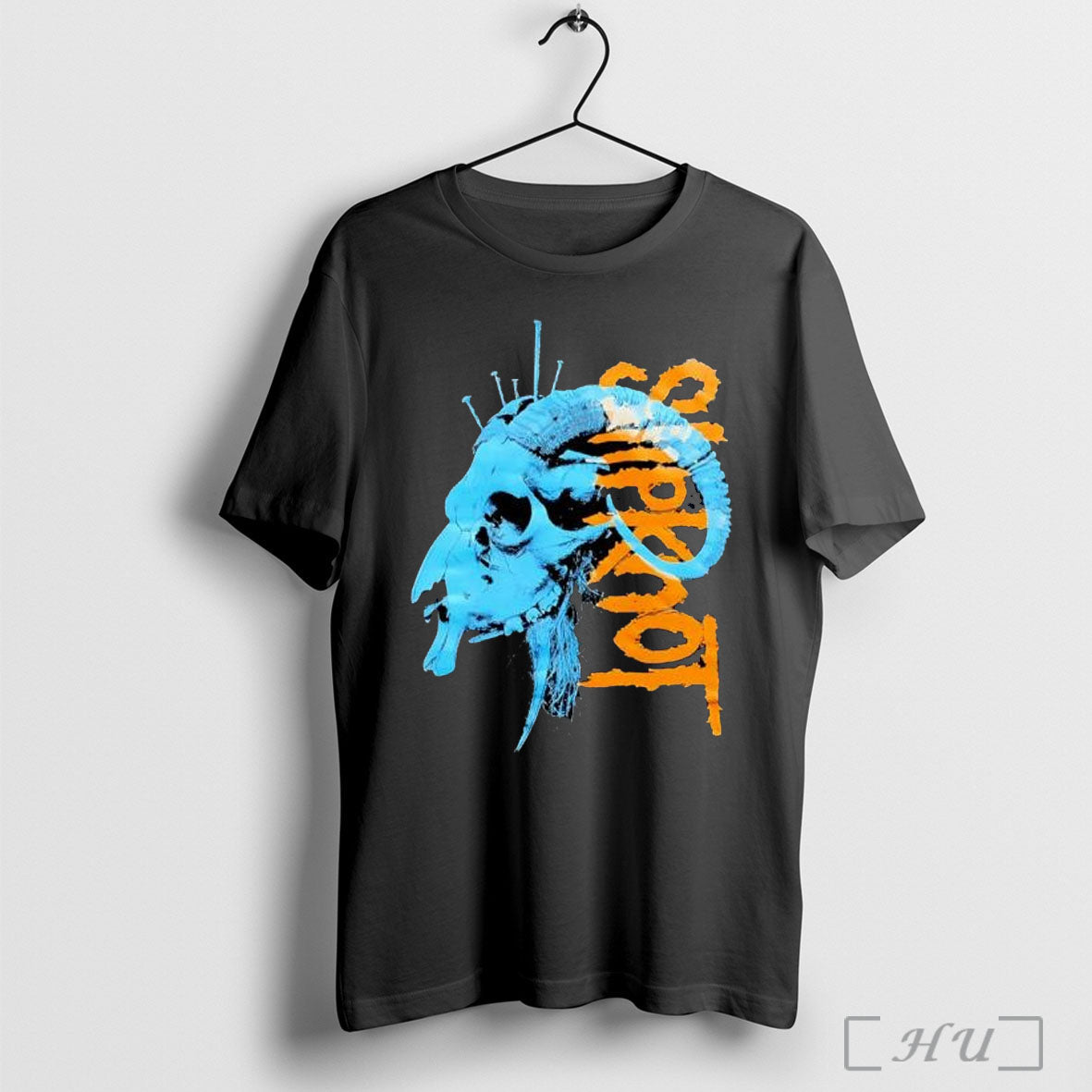 Officials Slipknot Ram Skull Nails - Adult & Kids T-Shirts, Sweatshirts & Hoodies apparel design preview 1