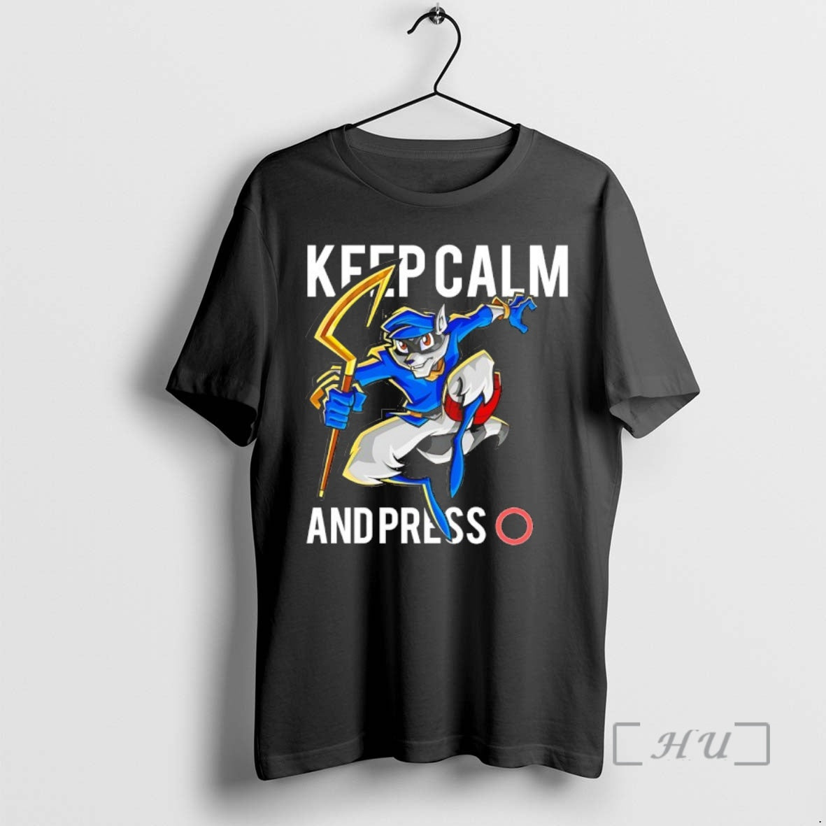 Officials Sly Cooper Keep Calm And Press O - Adult & Kids T-Shirts, Sweatshirts & Hoodies apparel design preview 1