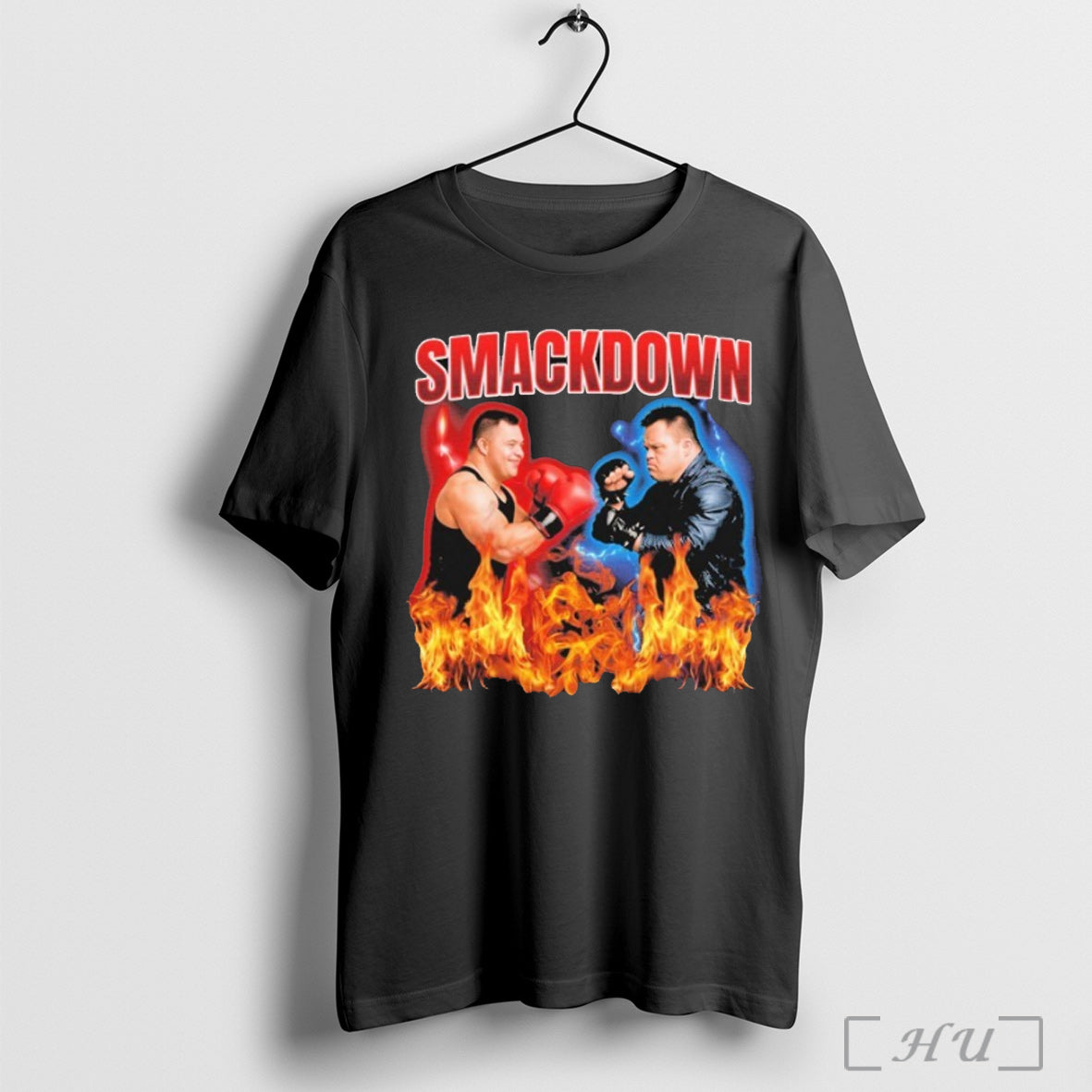 Officials Smackdown Boxing Flames - Adult & Kids T-Shirts, Sweatshirts & Hoodies apparel design preview 1