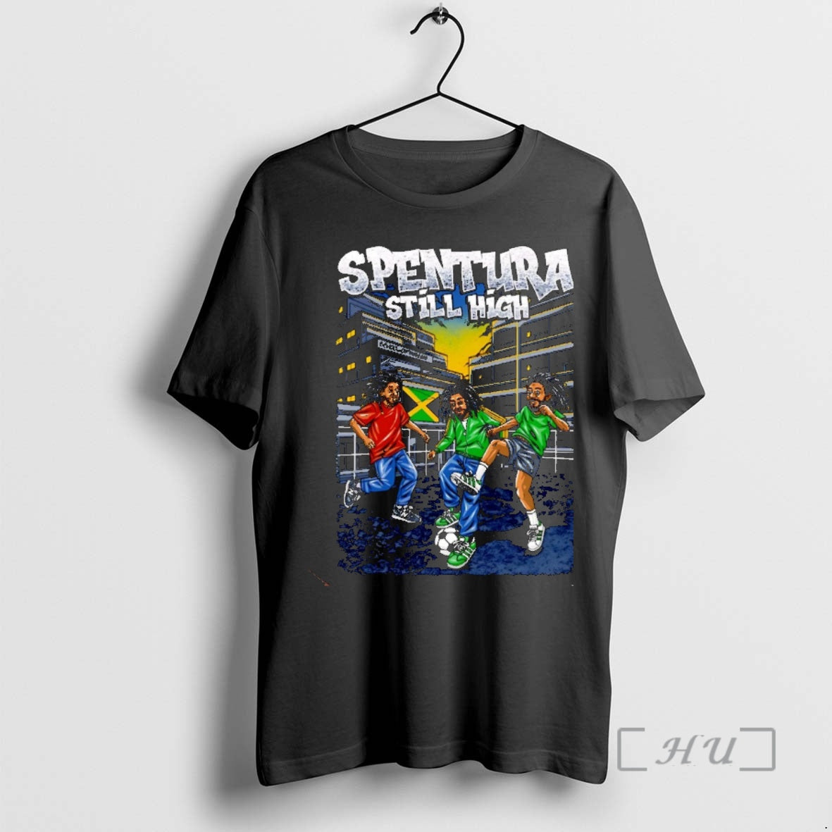 Officials Spentura Still High Soccer Jamaica Flag - Adult & Kids T-Shirts, Sweatshirts & Hoodies apparel design preview 1