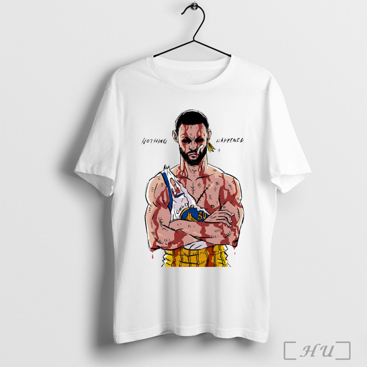 Officials Stephen Curry Nothing Happened - Adult & Kids T-Shirts, Sweatshirts & Hoodies apparel design preview 1
