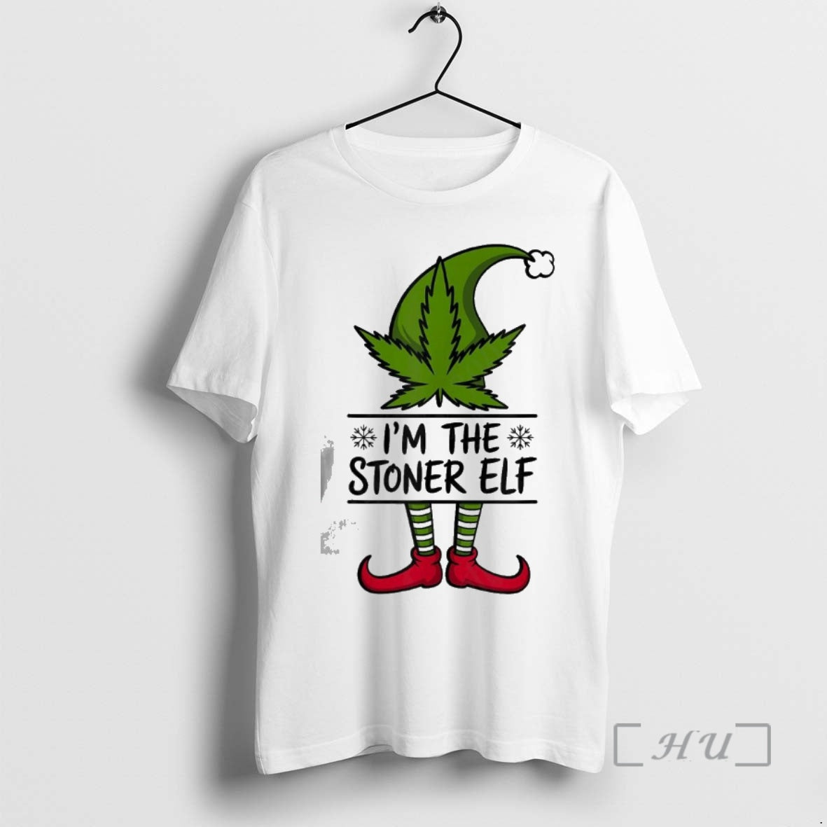 Officials Stoner Elf Weed Leaf Funny 420 Christmas - Adult & Kids T-Shirts, Sweatshirts & Hoodies apparel design preview 1
