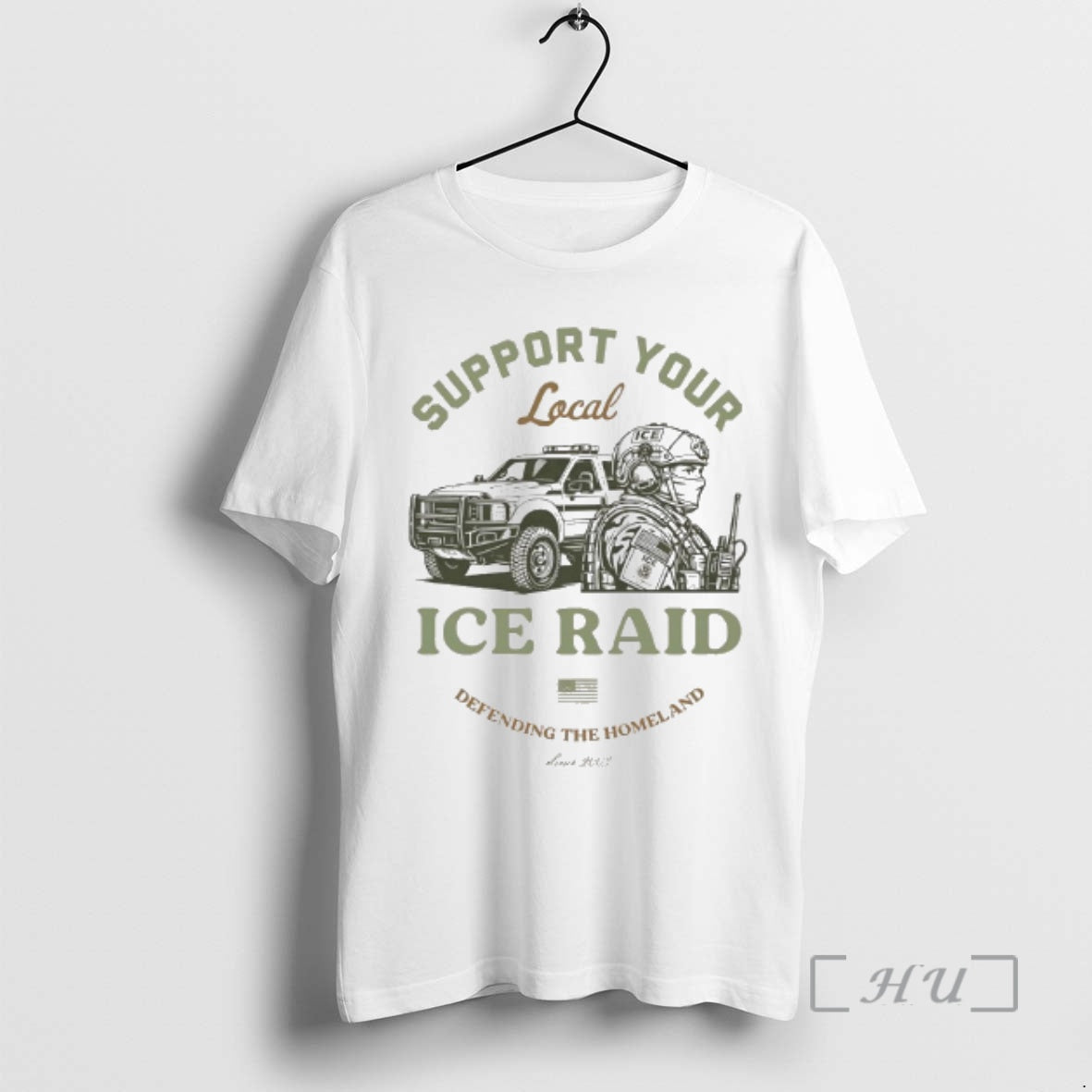 Officials Support Your Local Ice Raid Defending The - Adult & Kids T-Shirts, Sweatshirts & Hoodies apparel design preview 1