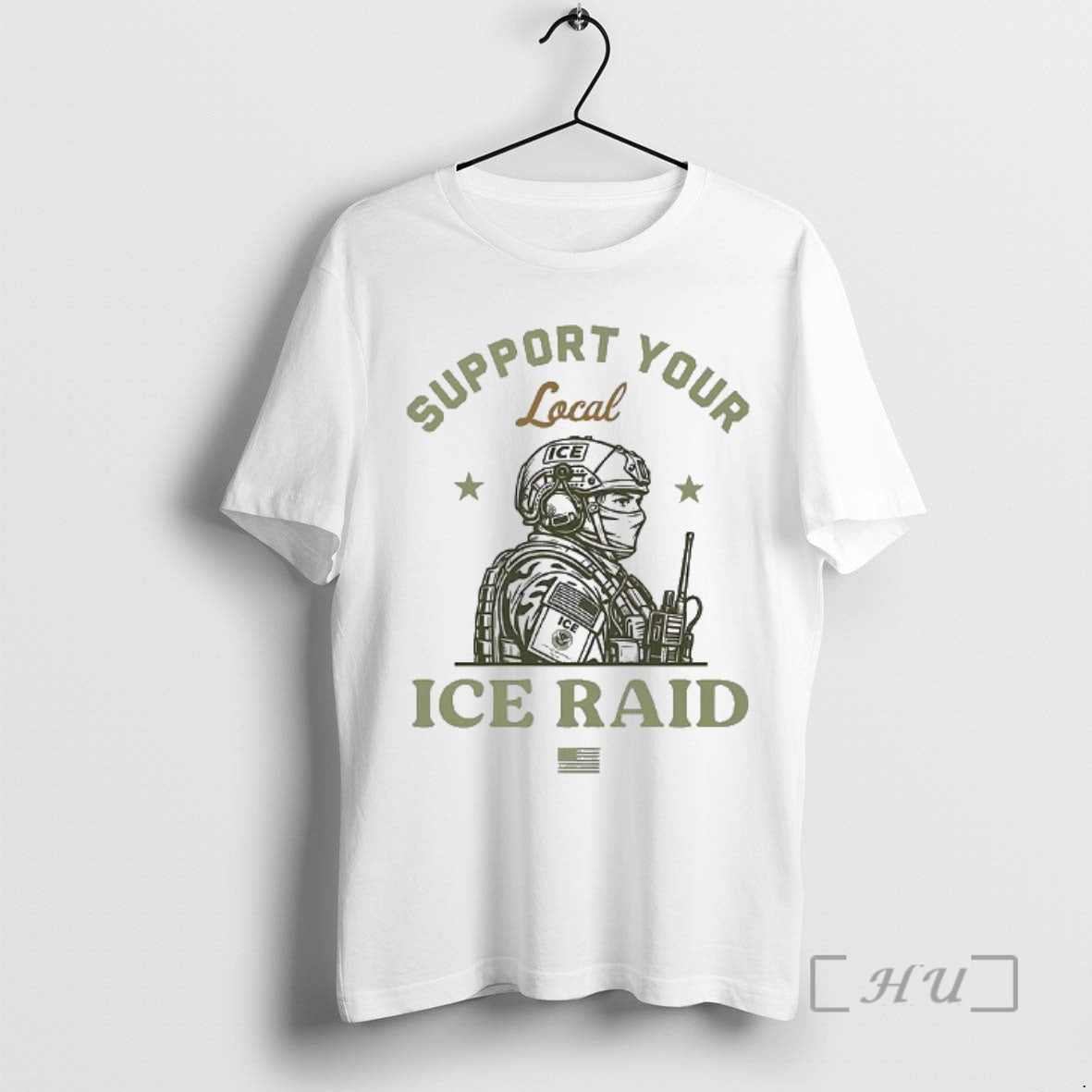 Officials Support Your Local Ice Raid Soldier - Adult & Kids T-Shirts, Sweatshirts & Hoodies apparel design preview 1