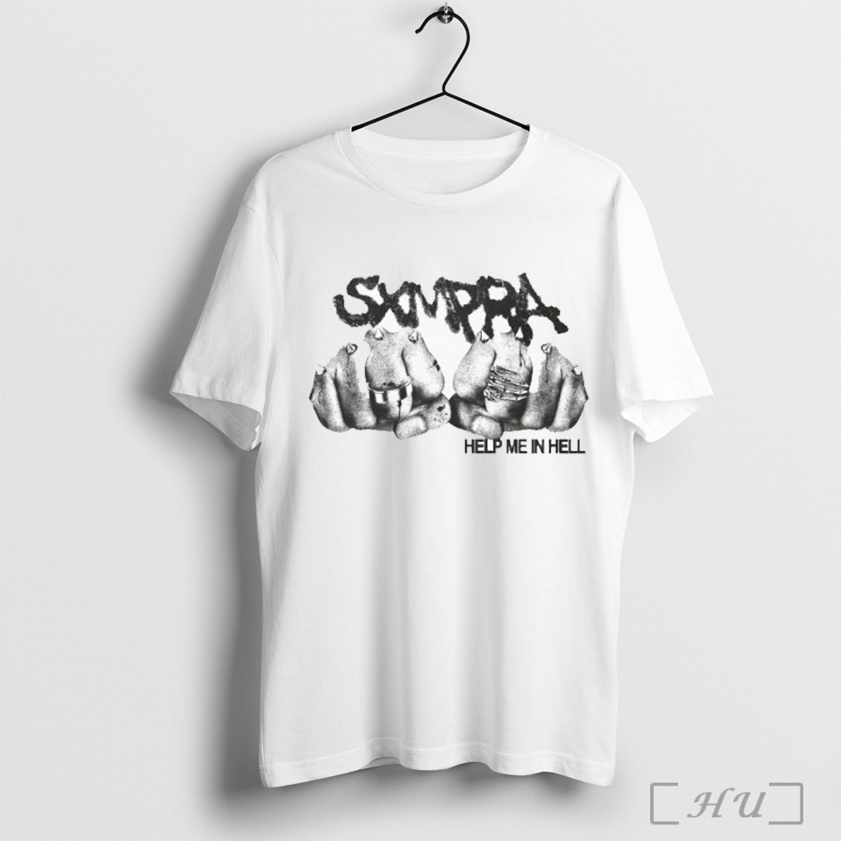 Officials Sxmpra Knuckles Help Me In Hell Hands - Adult & Kids T-Shirts, Sweatshirts & Hoodies apparel design preview 1