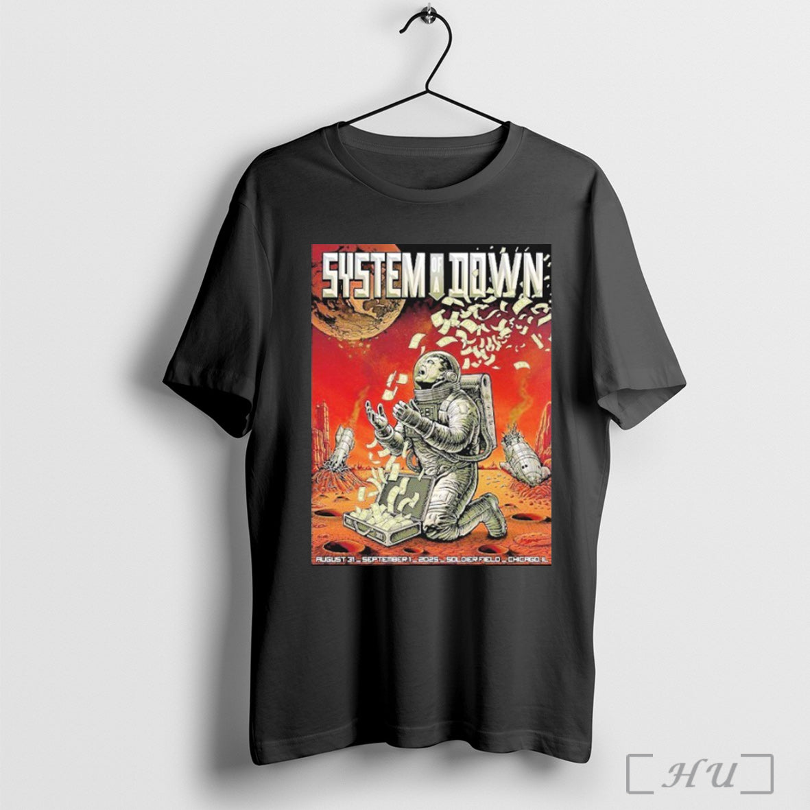 Officials System Of A Down Chicago Il Gig At Soldier - Adult & Kids T-Shirts, Sweatshirts & Hoodies apparel design preview 1