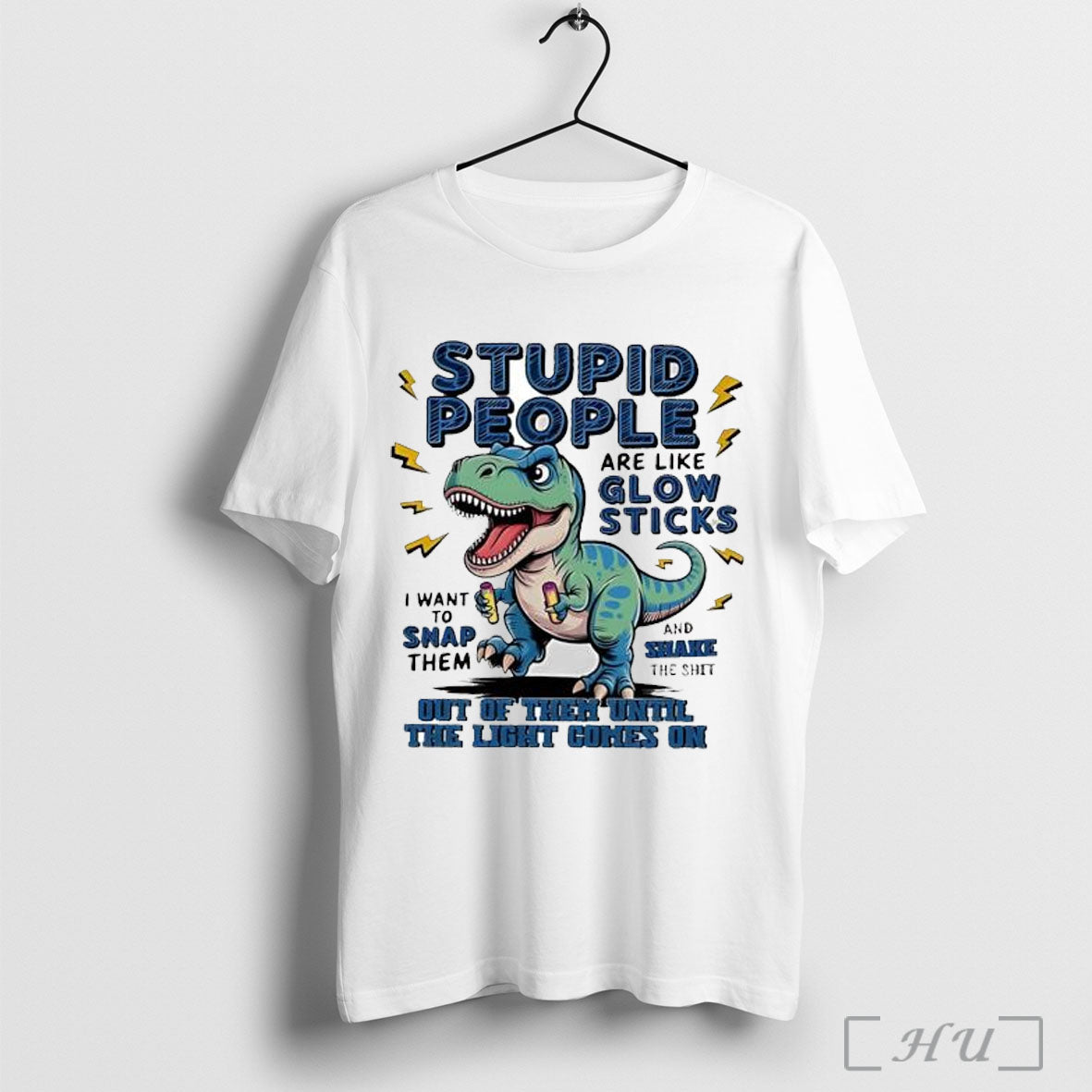 Officials T Rex Dinosaur Stupid People Are Like Glow - Adult & Kids T-Shirts, Sweatshirts & Hoodies apparel design preview 1