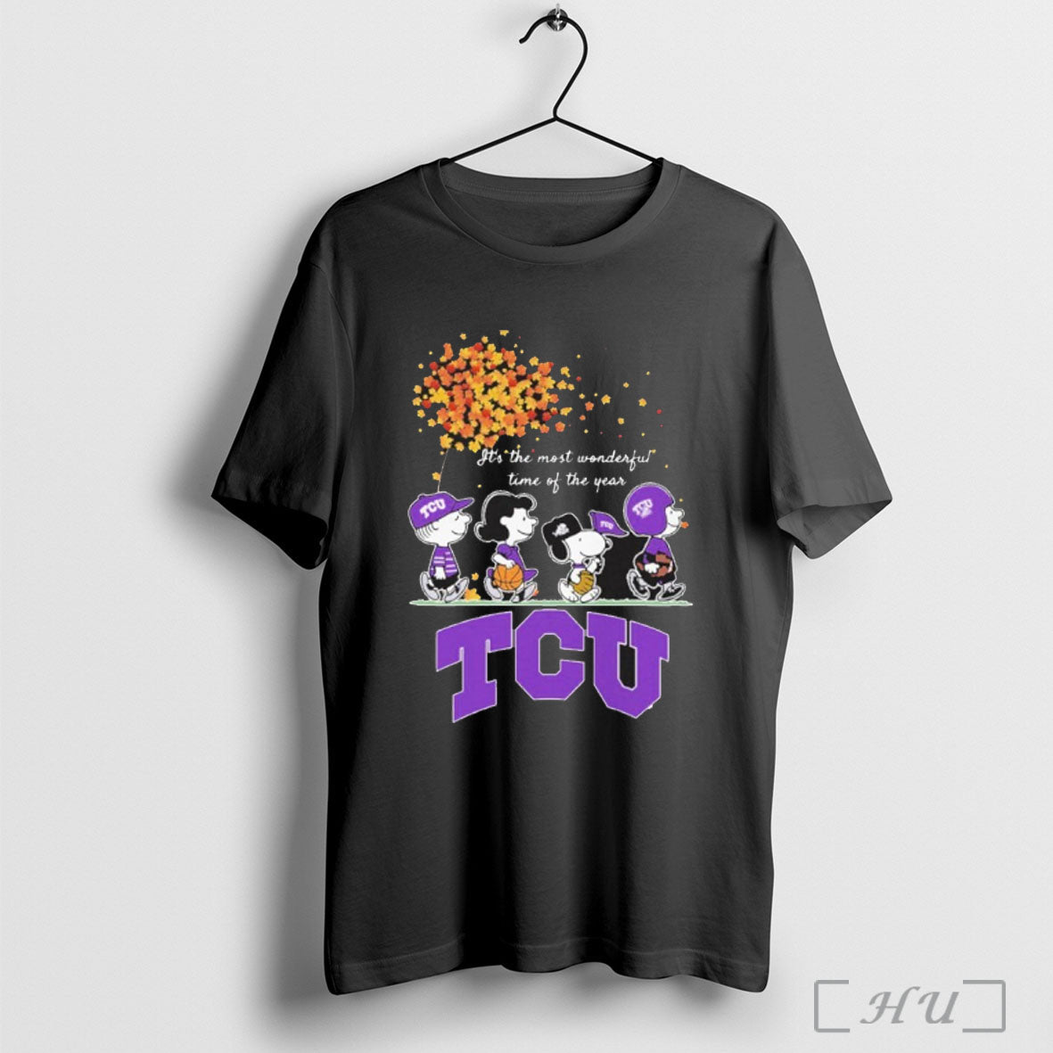 Officials Tcu Horned Frogs And Peanuts Character Its - Adult & Kids T-Shirts, Sweatshirts & Hoodies apparel design preview 1