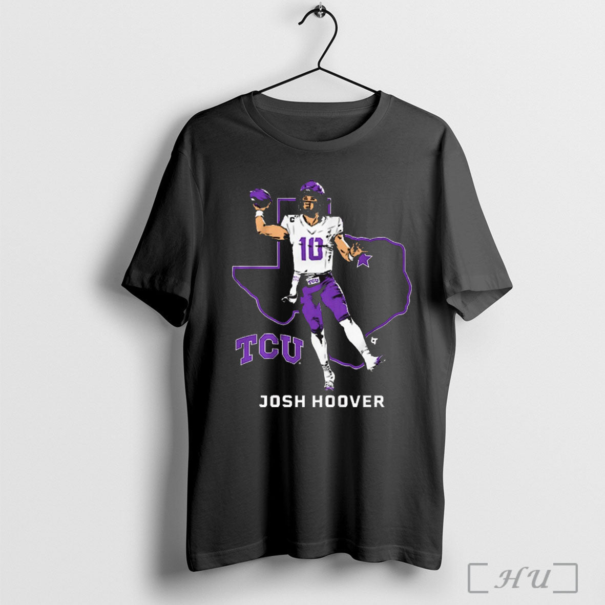 Officials Tcu Horned Frogs Football Ncaa Josh Hoover - Adult & Kids T-Shirts, Sweatshirts & Hoodies apparel design preview 1