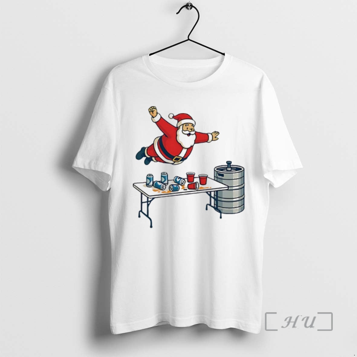 Officials Table Dive Santa Christmas - Adult & Kids T-Shirts, Sweatshirts & Hoodies apparel design preview 1