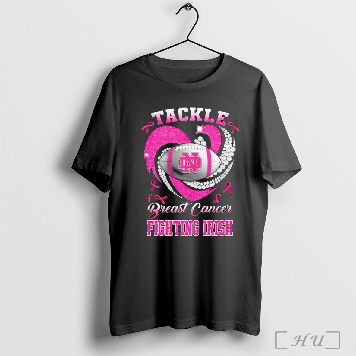 Officials Tackle Breast Cancer Fighting Irish Notre - Adult & Kids T-Shirts, Sweatshirts & Hoodies apparel design preview 1