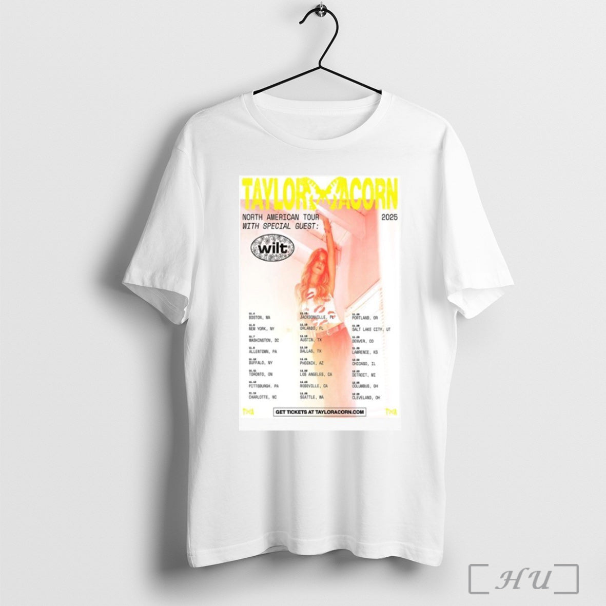Officials Taylor Acorn North American Tour 2025 Dates - Adult & Kids T-Shirts, Sweatshirts & Hoodies apparel design preview 1