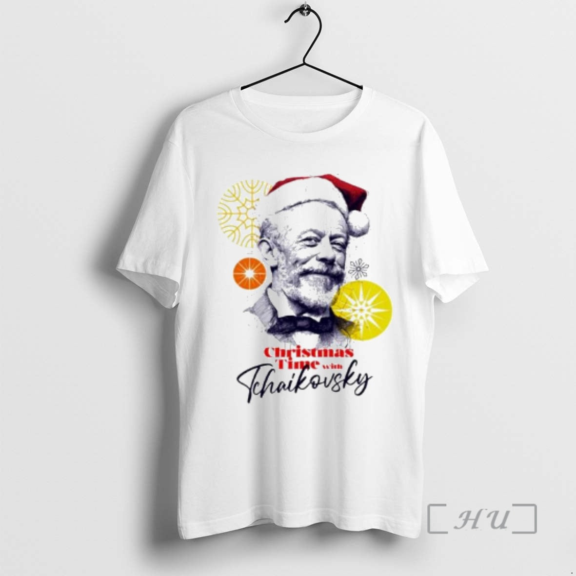 Officials Tchaikovsky With Santa Hat Christmas Time - Adult & Kids T-Shirts, Sweatshirts & Hoodies apparel design preview 1