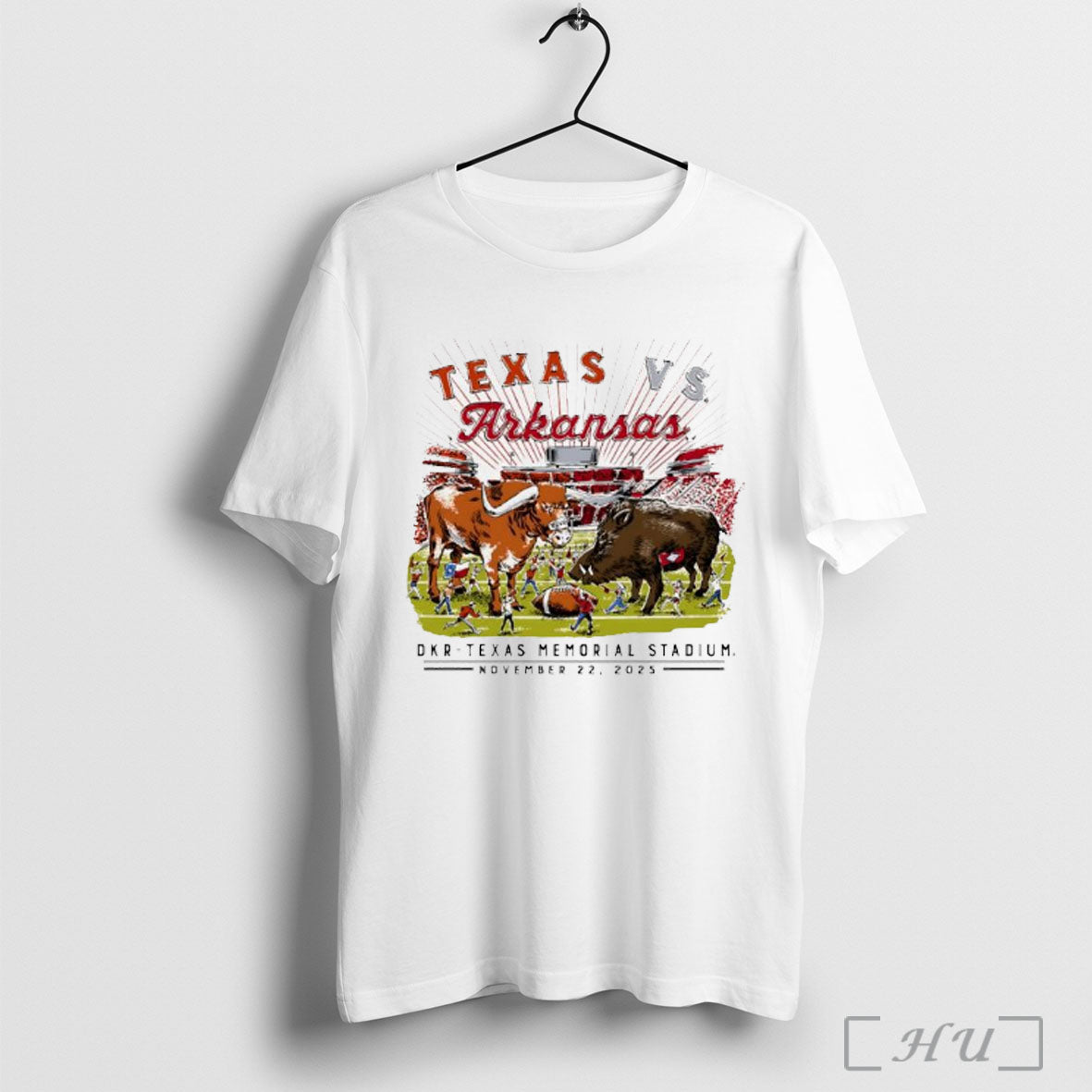 Officials Texas Longhorns Vs Arkansas Razorbacks - Adult & Kids T-Shirts, Sweatshirts & Hoodies apparel design preview 1
