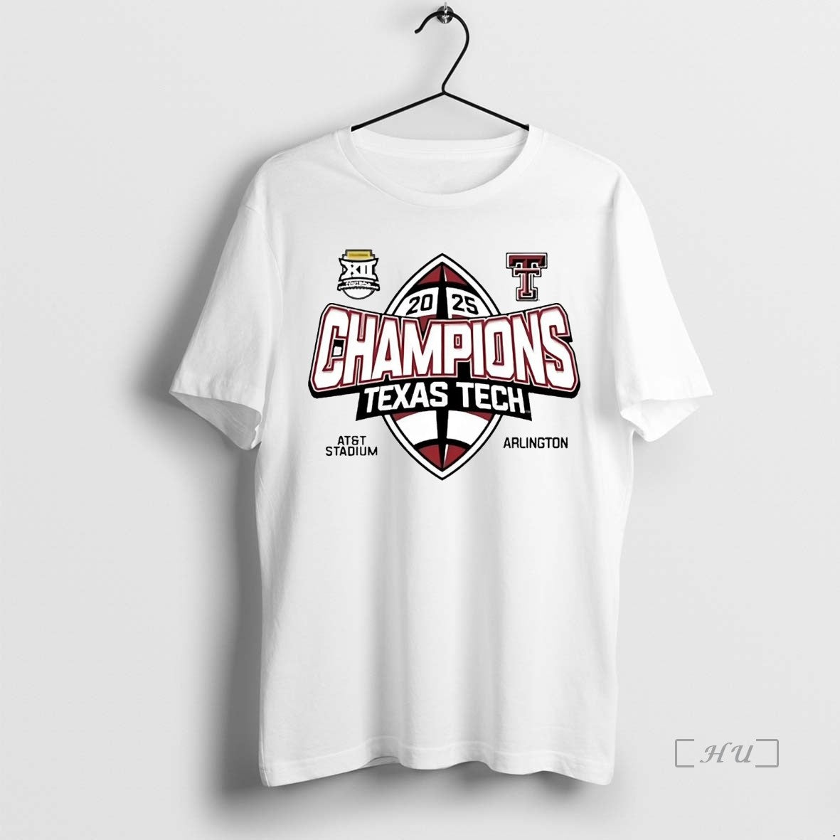 Officials Texas Tech Football 2025 Big 12 Champions - Adult & Kids T-Shirts, Sweatshirts & Hoodies apparel design preview 1
