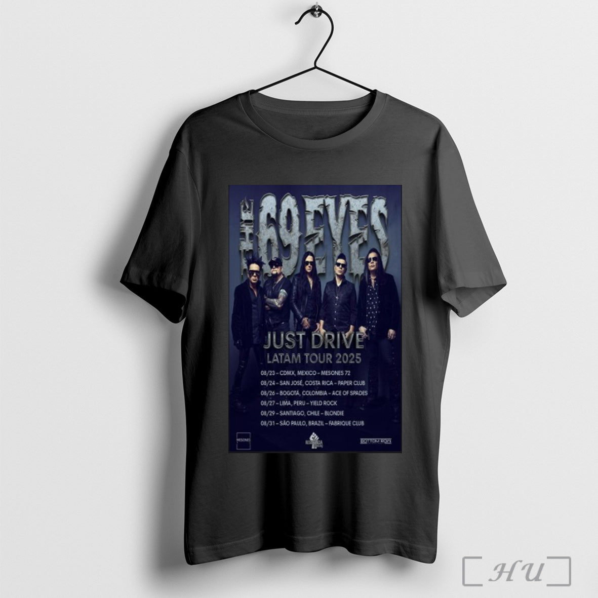 Officials The 69 Eyes Just Drive Latam Tour 2025 - Adult & Kids T-Shirts, Sweatshirts & Hoodies apparel design preview 1