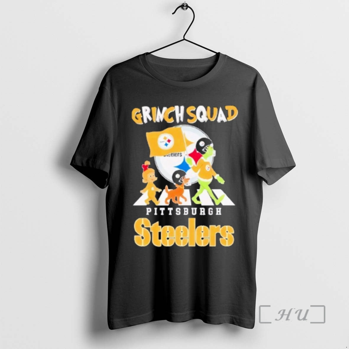 Officials The Grinch Cindy Lou And Max X Pittsburgh - Adult & Kids T-Shirts, Sweatshirts & Hoodies apparel design preview 1