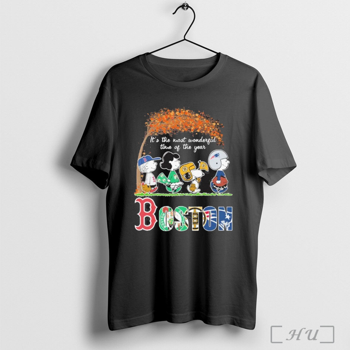 Officials The Peanuts Walking X Boston Sports Teams - Adult & Kids T-Shirts, Sweatshirts & Hoodies apparel design preview 1