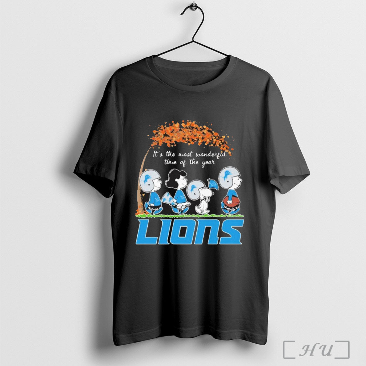 Officials The Peanuts Walking X Detroit Lions Its - Adult & Kids T-Shirts, Sweatshirts & Hoodies apparel design preview 1