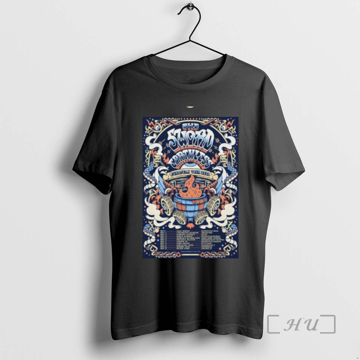 Officials The Sword And Earthless 2026 Eu Tour - Adult & Kids T-Shirts, Sweatshirts & Hoodies apparel design preview 1