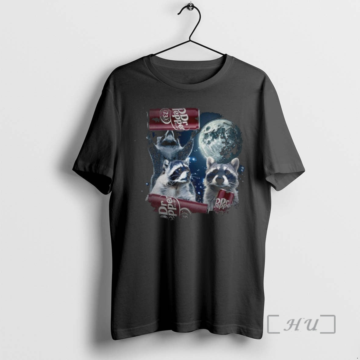 Officials Three Raccoons Moon Graphic Dr Pepper Funny - Adult & Kids T-Shirts, Sweatshirts & Hoodies apparel design preview 1