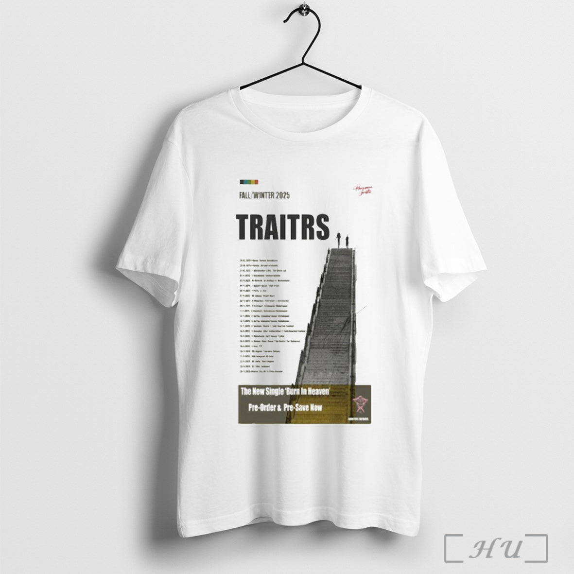Officials Traitrs The New Single Burn In Heaven Fall - Adult & Kids T-Shirts, Sweatshirts & Hoodies apparel design preview 1