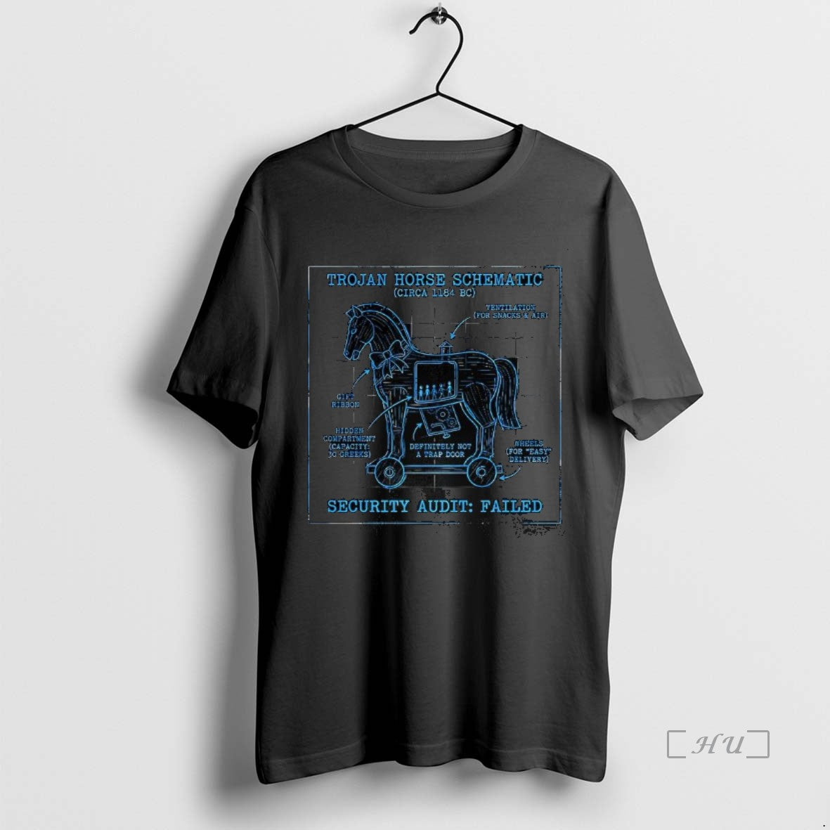 Officials Trojan Horse Schematic Security Audit - Adult & Kids T-Shirts, Sweatshirts & Hoodies apparel design preview 1